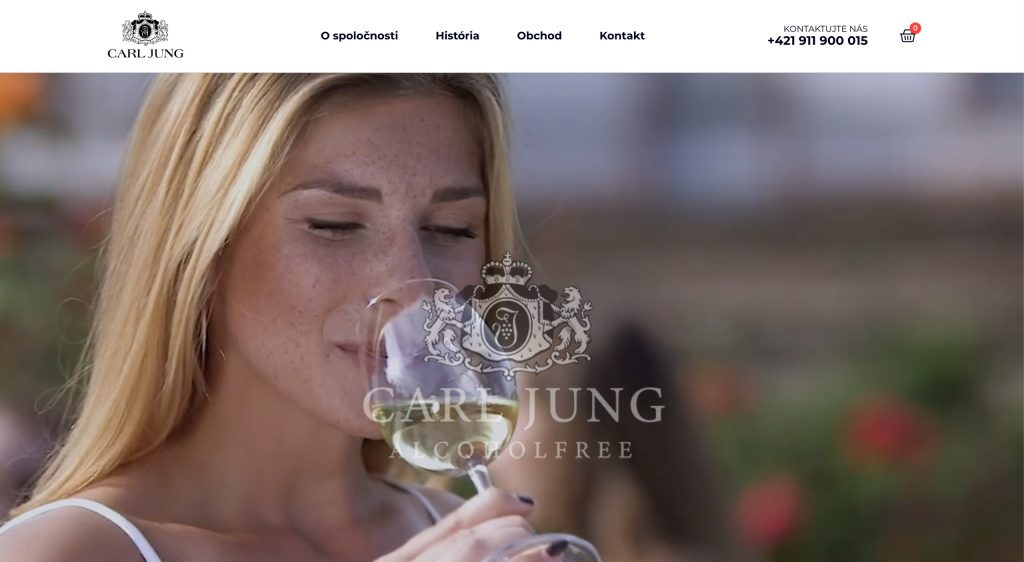 Vytvorenie webstránky a eshopu Carl Jung bezalkoholické víno