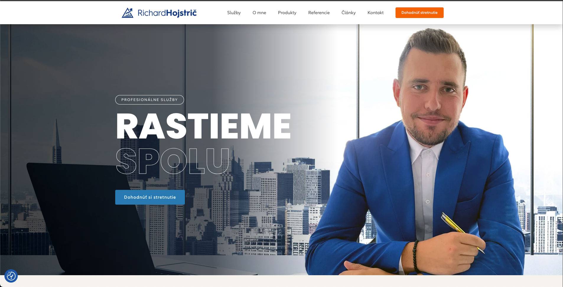 RHfinancie – Webstránka pre finančné služby, vytvorená spoločnosťou Websy.sk